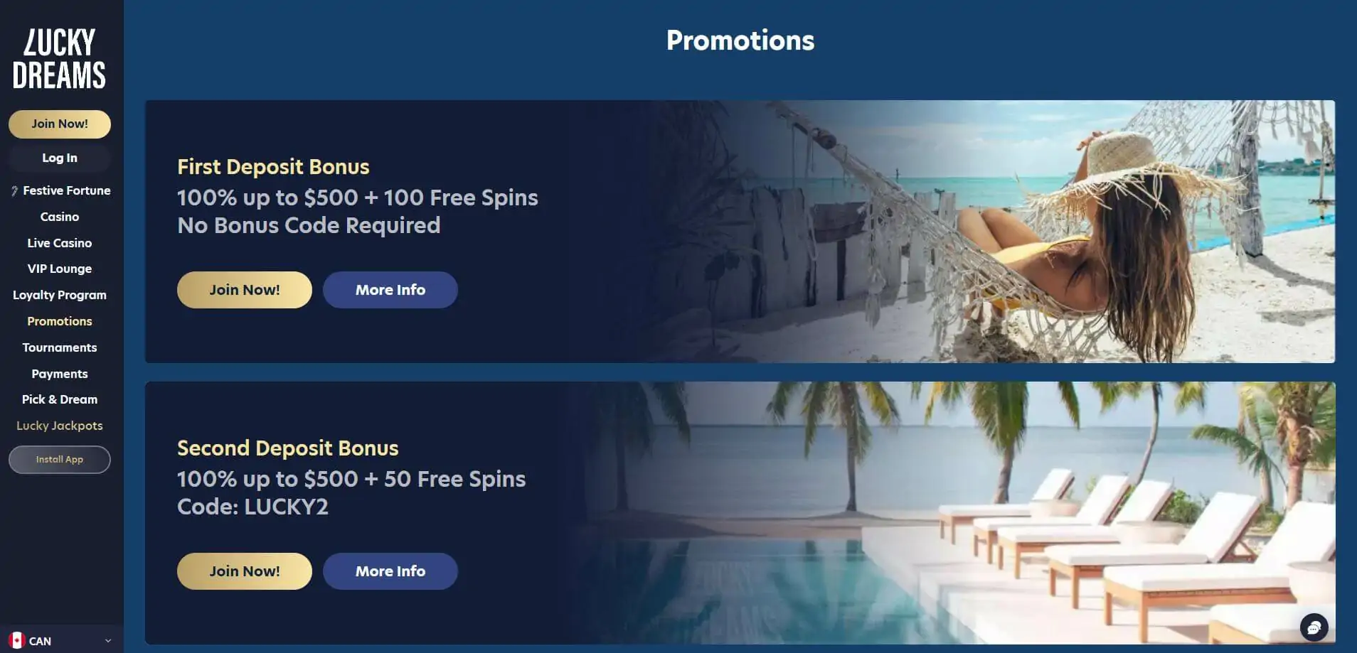 Lucky Dreams Casino Promotions